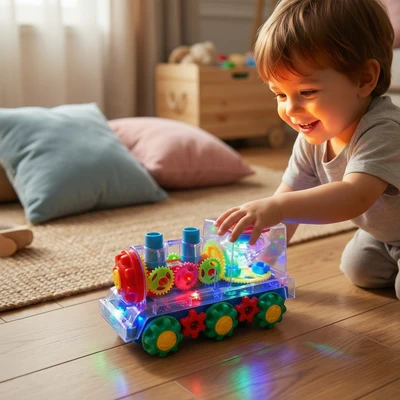 Light Up Musical Toy Train Dancing Electric Playset - Image 1